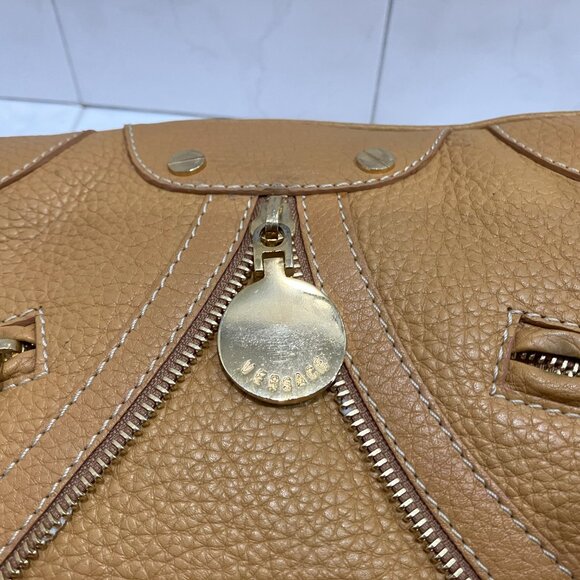 Versace Medusa Saddle Leather Zip Studded Hobo Bag - 100% Authentic - Picture 13 of 15